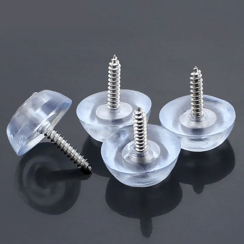 17mm 20mm Soft Transparent Silicone Foot Nail Pads Non Slip Anti Scratch Rubber Feet For Home Office Desk Furniture