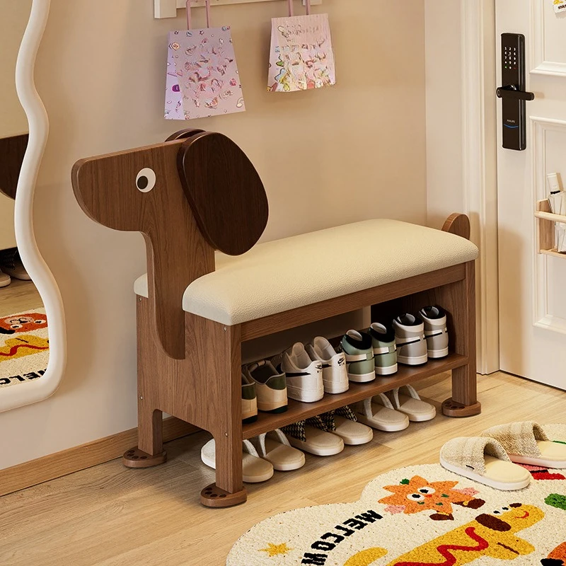 

Puppy Changing Stool Multi-layer Household Shoe Changing Stool Shoe Rack Cute Simple Modern Shoe Rack Wearing Stool