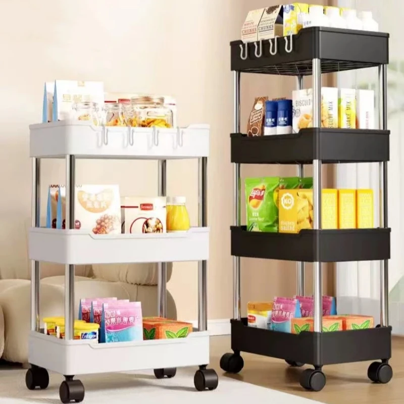 Multi-Tier Bathroom Storage Organizer, Living Room Shelf, Multi-functional and Multi-scene Trolley, Corner Shelves