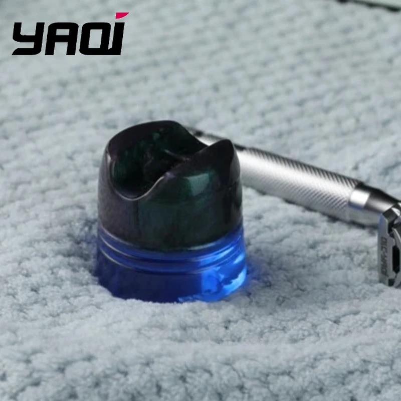

YAQI 14mm Ocean Resin Shaving Razor Holder Stand for Men Stylish Bathroom Accessory Resin Craft Gift