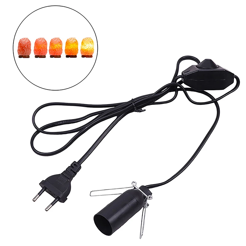 For Salt Rock Lava Lamp 1.5M Power Cord Cable With Dimmer ON OFF Switch Metal Clip E14 Base Hanglamp Holder Socket Plug