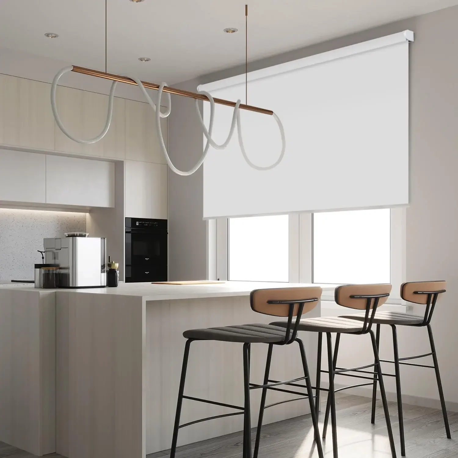 

[Free Shipping, New Arrival!]Motorized Blackout Window Blinds Customize Width (23-95 Inches) Remote Control Wireless and Recharg
