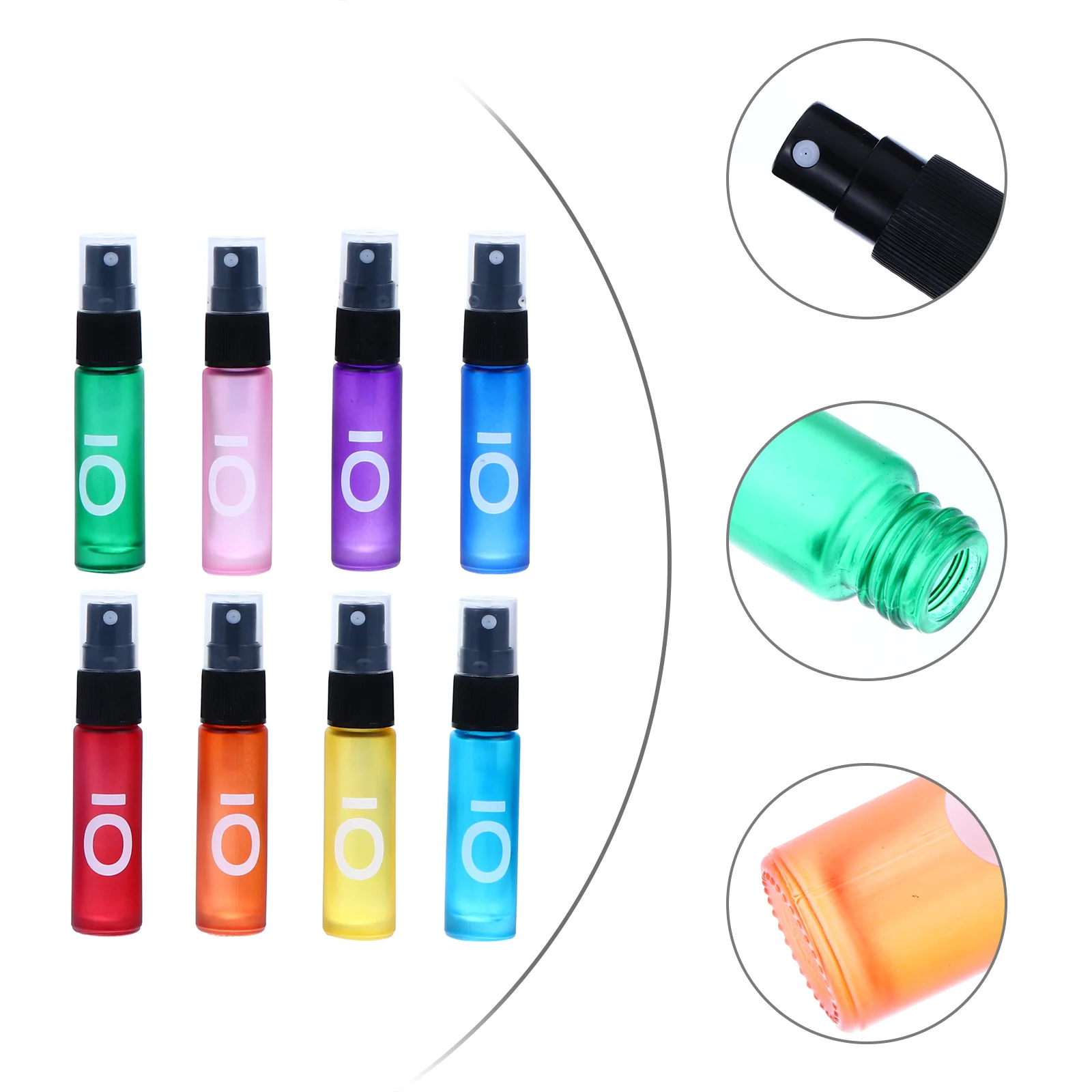 

8Pcs Mini Glass Roller Bottles 10ml Durable Essential Oil Refillable Bottles Travel Perfume Storage Glass Bottle