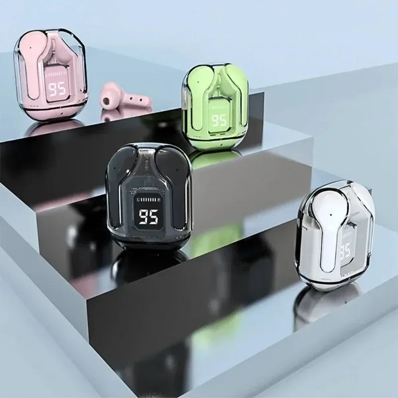Premium T2 Tws Wireless Bluetooth Headset Earbuds Transparent ENC Digital Display Stereo Sound Earphones image 6