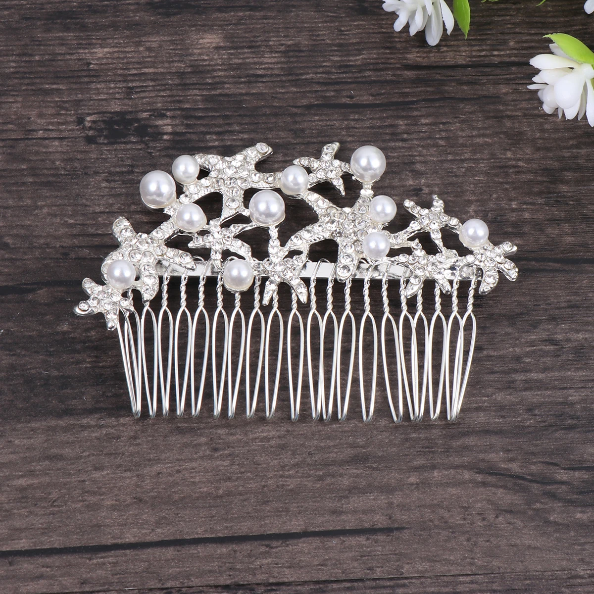 

Hair Comb Wedding Headpiece Bridal Headdress Pearl Rhinestone Bride Insert Comb Elegant Accessories For Bride