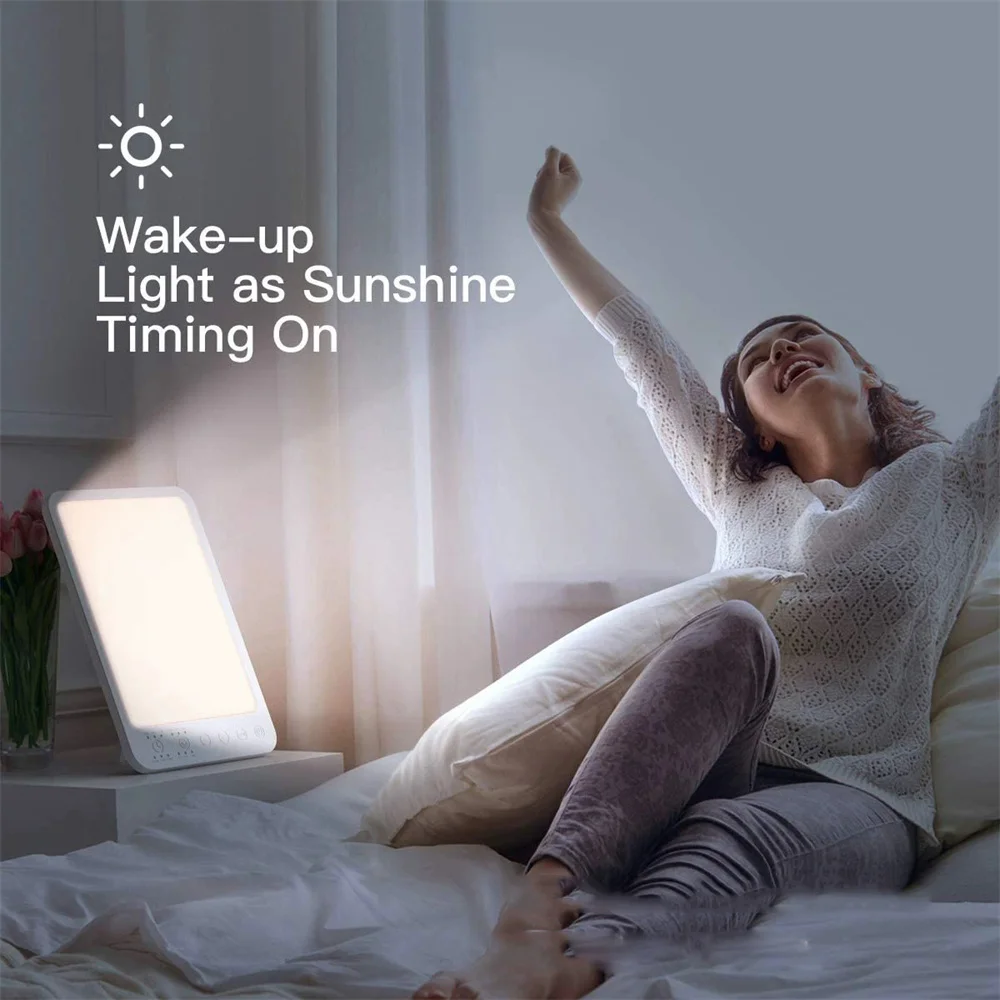 12W Light Therapy Lamp 3 Color Temperature Adjustable Brightness and Timer/Memory Function Home/Office Use EU/US/UK/AU Plug