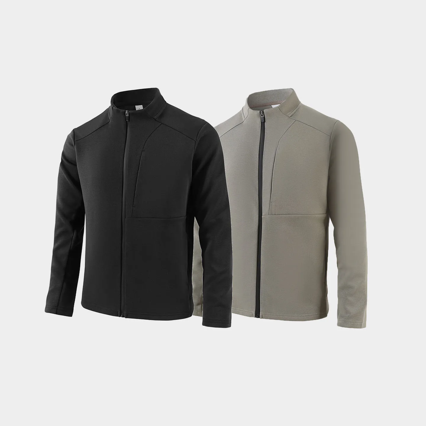 

（Two-piece pack）Knitted sports jacket for men's autumn 2025 new stand-up collar cardigan fitness and running top