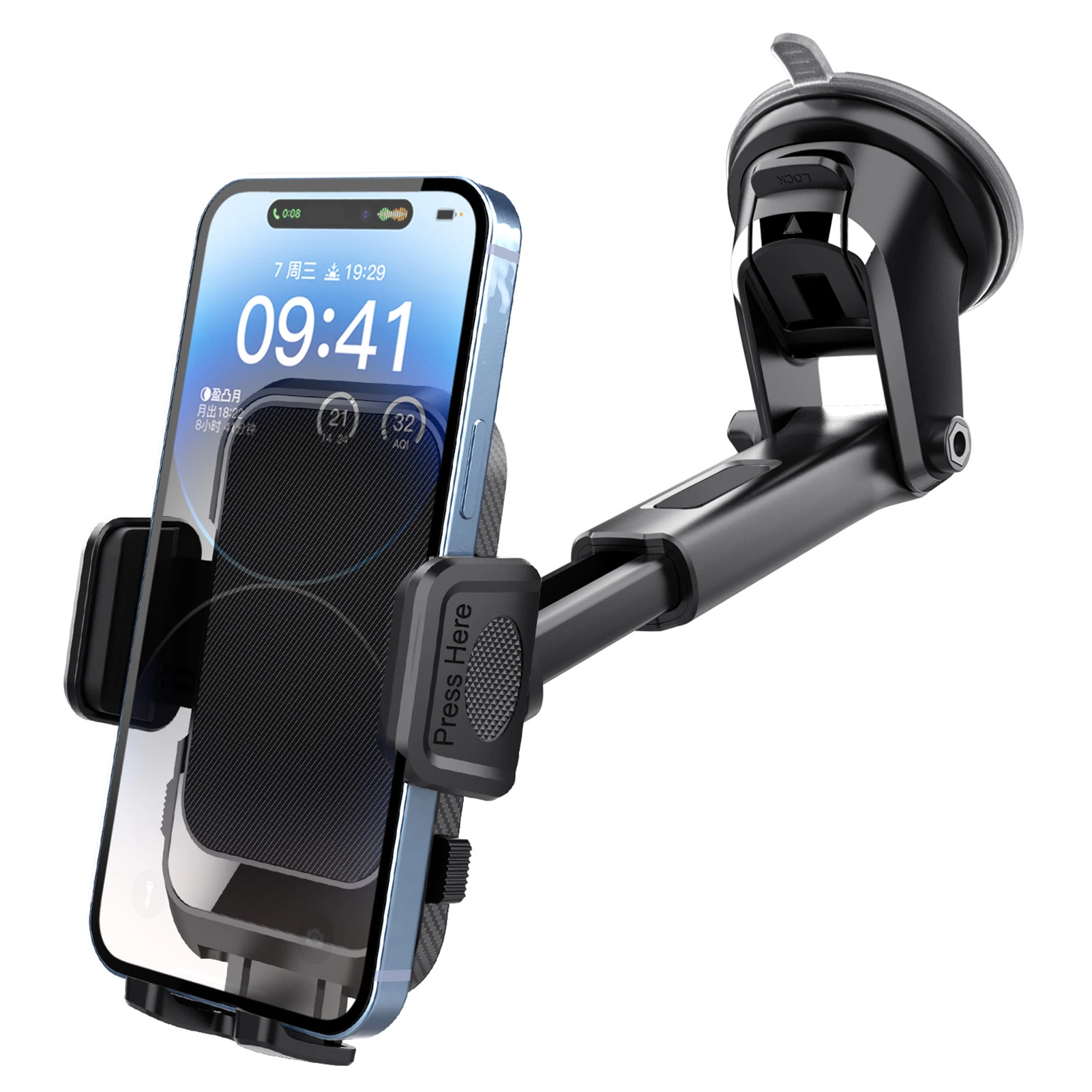 Il miglior supporto per telefono da auto a ventosa per iPhone dal design compatto e leggero non occupa la tua vista. Navigazione GPS