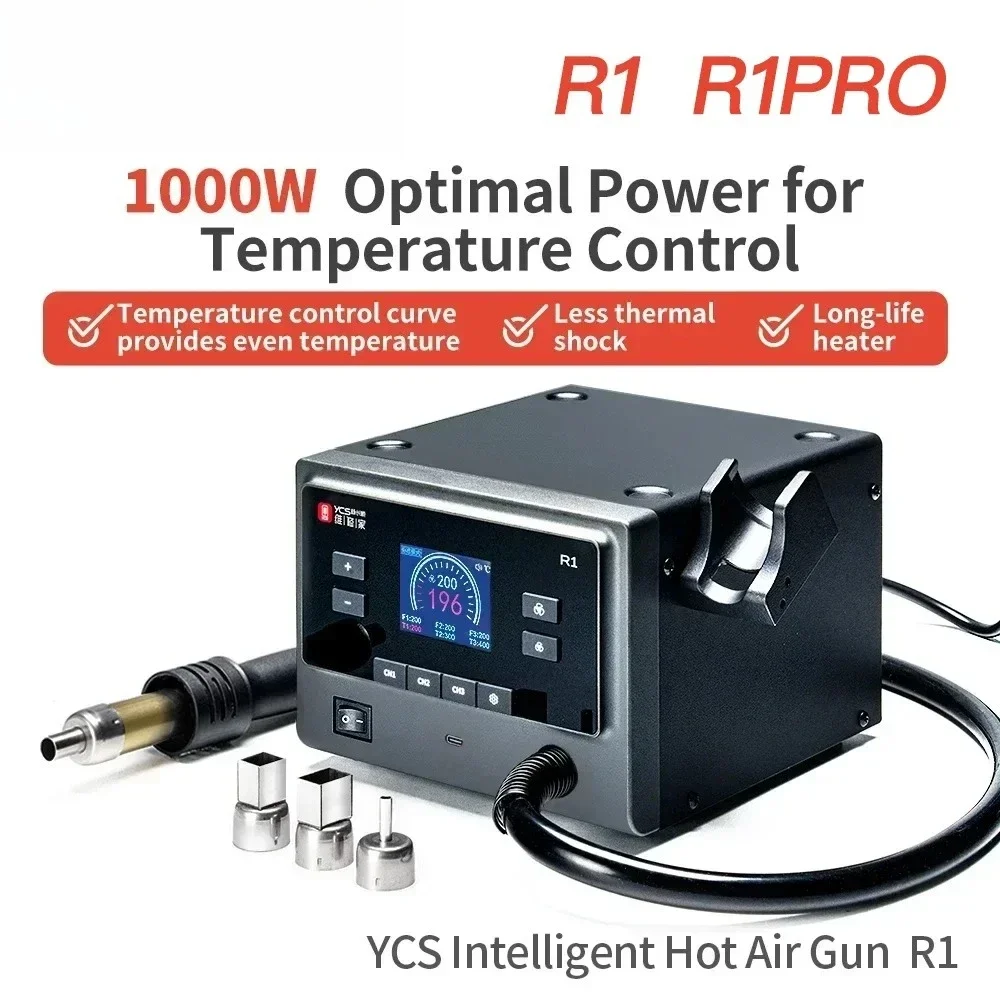 R1 1000W Intelligent Soldering Station Hot Air  With 4 Nozzles For Mobile Phone CPU IC BGA SMT Rework Station Tools