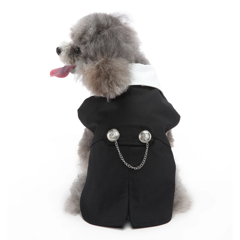 Pet Wedding Suit Gentleman Wedding Pet Dog Halloween Clothes Dog Cute Cachorro Mascotas Suit  Bow Tie Wedding Shirt Costume