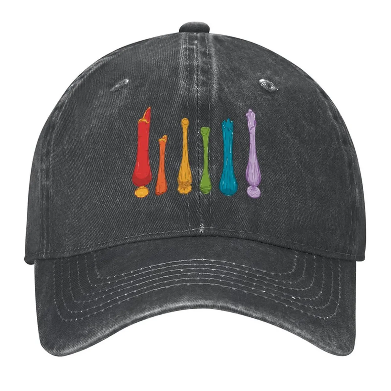 

Rainbow Glass Swung Vases Baseball Cap Snapback Cap fishing hat Sun Cap hats for men Men Women's