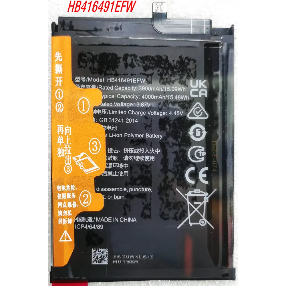 

New HB416491EFW Replacement Battery For Honor X40i Play 6T Pro DIO-AN00/AN10/TN00 Mobile Phone