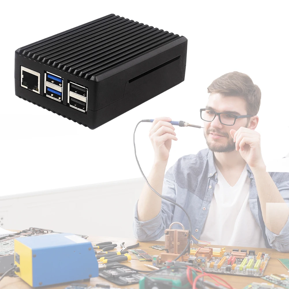 Custodia per Raspberry Pi 5 Custodia in metallo con raffreddamento passivo resistente Custodia per dissipatore di calore in alluminio Raspberry Pi 5 facile da installare per Raspbery Pi5