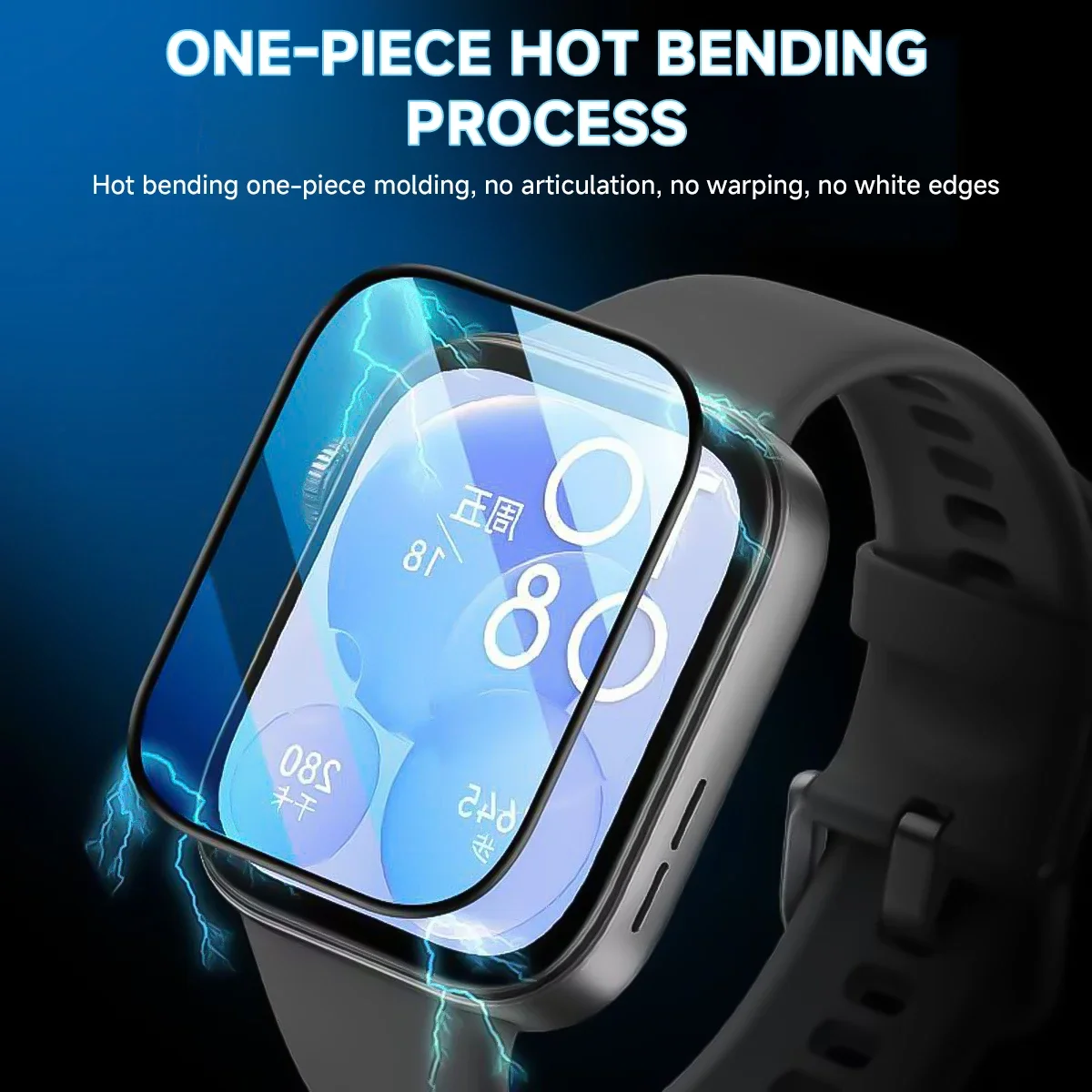 Screen Protector for Huawei Watch Fit 3 2 1 Curved Screen Protector for Huawei Watch Fit3 Ultra-HD Full Coverage Protective Film