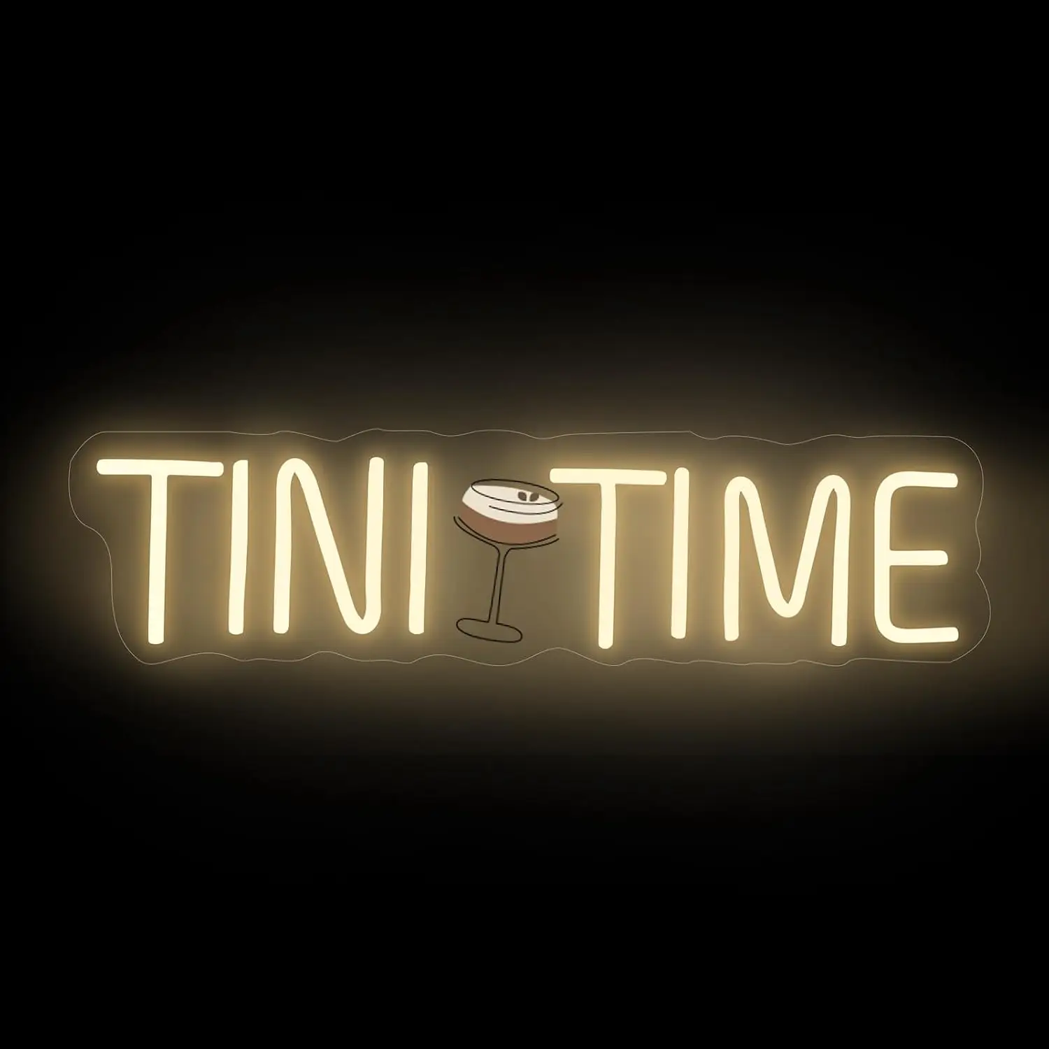 Tini Time LED Neon Sign USB Dimmable Neon Light for Home Restaurant Bar Pub Man Cave Game Room Aesthetic Business Decor Gift