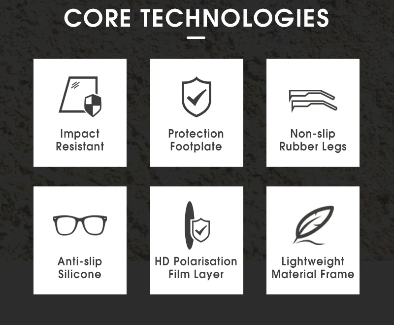 Kapvoe Polarisierte Sonnenbrille, Modische Outdoor-Sportbrille, UV400-Schutz, Camping- und Angelbrille, Wander- und Laufbrille für Männer, Radfahrbrille – Detail 4