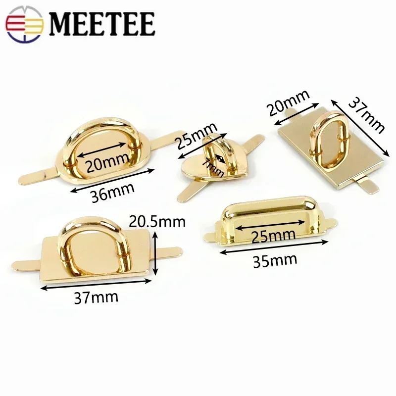 Meetee 2/4/10 pz metallo D anello fibbie borsa arco ponte connettore chiusura borsa borsa gancio Clip laterale gancio accessori per cucire fai da te