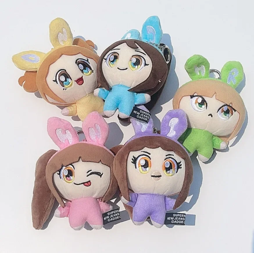 15cm Idol NWJNS Plush Pendant Toys Minji Hanni DANIELLE Haerin Hyein Girls Stuffed Dolls Keychain Bag Decoration Plushies Gifts