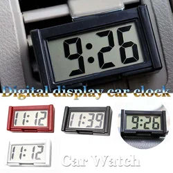 Mini Car Dashboard Digital Clock Vehicle Self-Adhesive Clock With LCD Time Day Display Automotive Stick Car Accessories