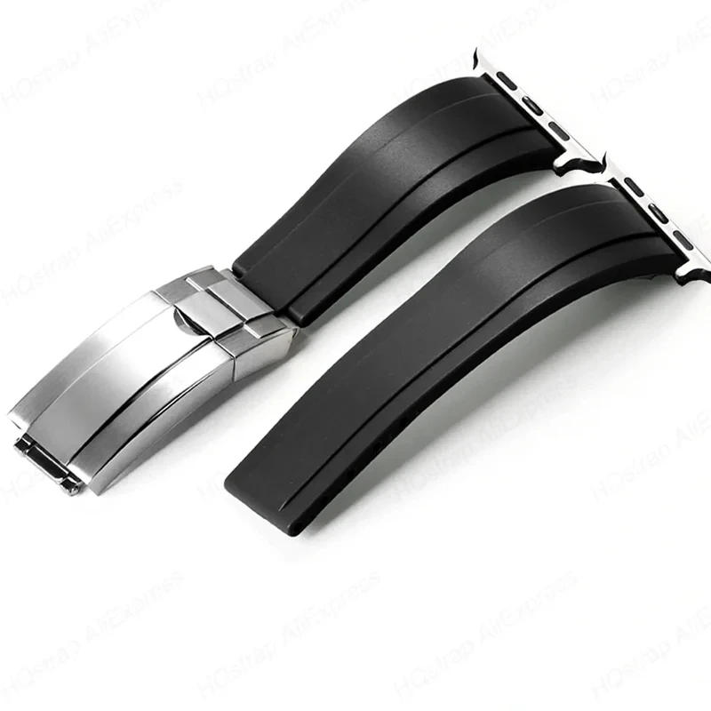 المطاط حزام ل سوار ساعة يد آبل 44 مللي متر 40 مللي متر 45 مللي متر 41 مللي متر 38 مللي متر 42 مللي متر سوار ل Iwatch سلسلة 7 8 6 SE 5 4 حزام الملحقات