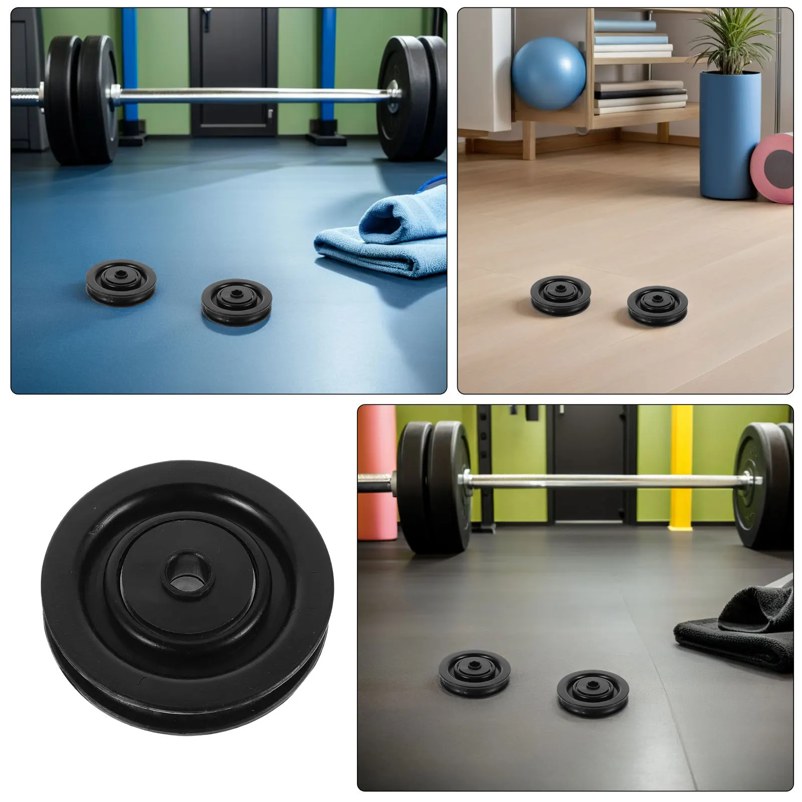 4 قطعة عجلة بكرة تحمل النايلون قدرة تحميل عالية أداء سلس العالمي الصالة الرياضية كابل بكرة استبدال أجزاء