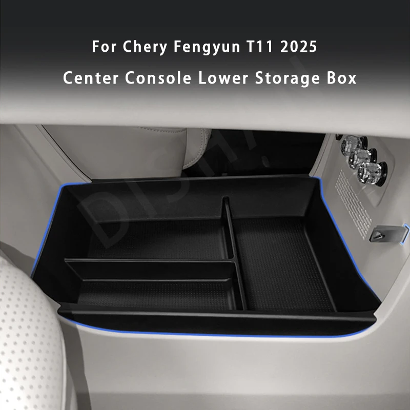 

For Chery Fengyun T11 2025 Center Console Armrest Storage Box TPE Car Armrest Storage Box Organizer Tray Interior Accessories