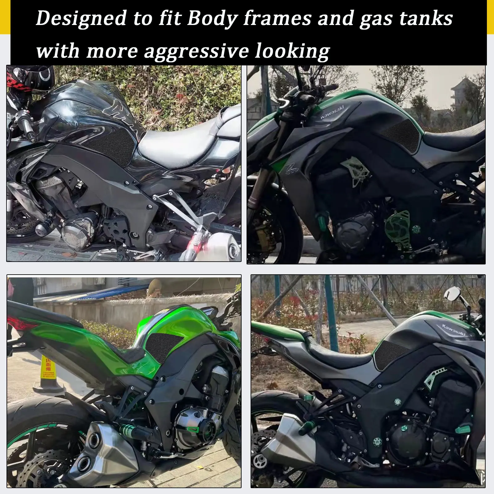 لكاواساكي z 1000 خزان قبضة الوسادة 2015-2020 المضادة للانزلاق الركبة حماية غطاء الوقود محكم سطح دراجة نارية ملصقات التبعي