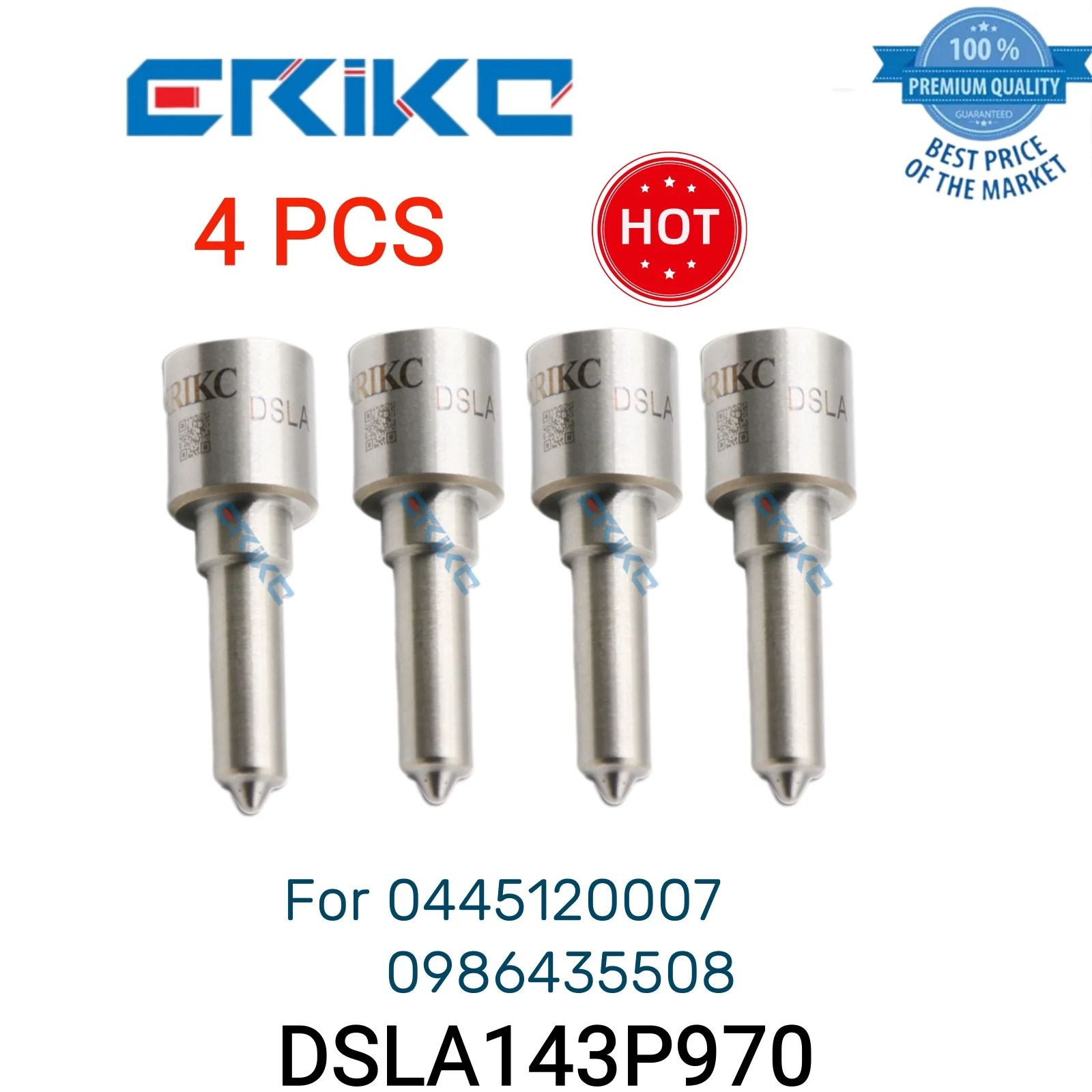 

4 PCS DSLA143P970 Injector Nozzle DSLA 14 3P 970 Common Rail Nozzle DSLA 143P970 Jet Spray Nozzle fit for 0445120007 0986435508