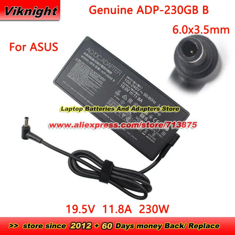 Genuine ADP-230GB B AC Adapter 19.5V 11.8A For ASUS ROG Strix G531GV-DB76 GL702 GL703 GL503 GX701GX-XS76 GX531GS UX581LV UX581G