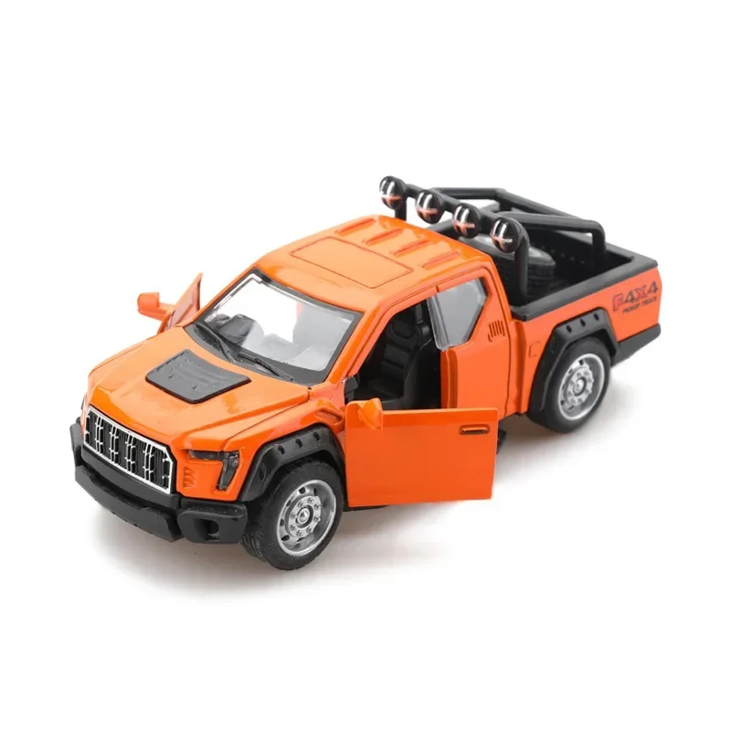 Ford F150-Modèle de voiture à double porte en alliage tout-terrain pour enfants, camionnette, jouet de rebond, cadeau pour enfants, 1: 36