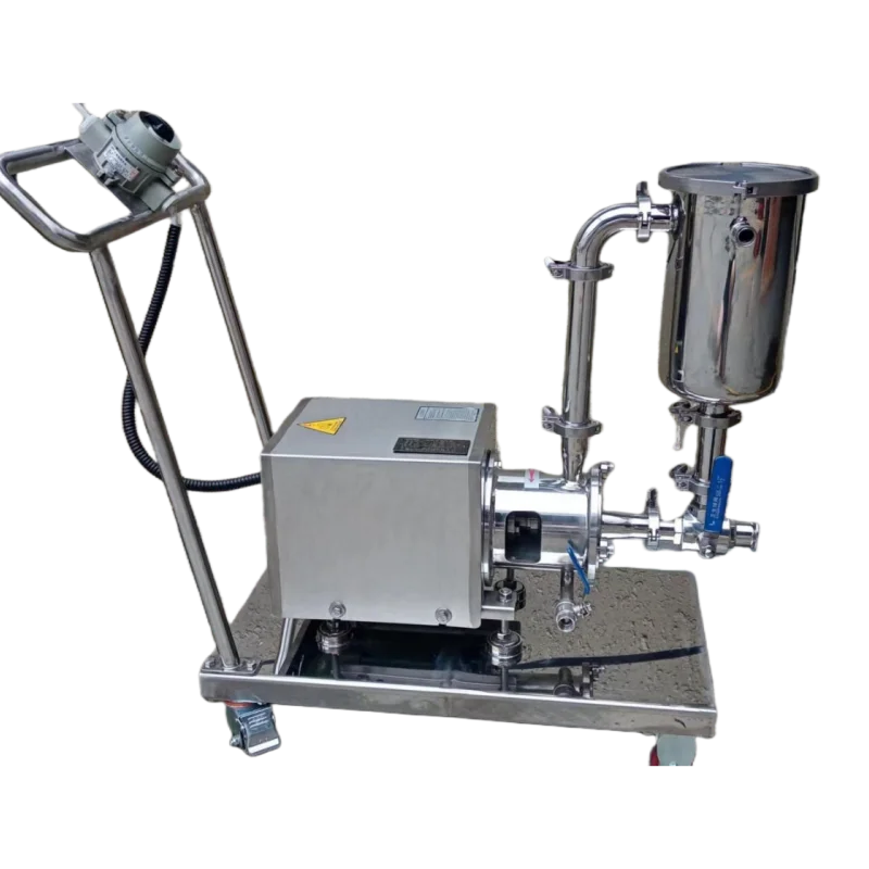 High speed shear mixing homogenizing emulsion machine on-line mixing milk emulsion liquid powder pump