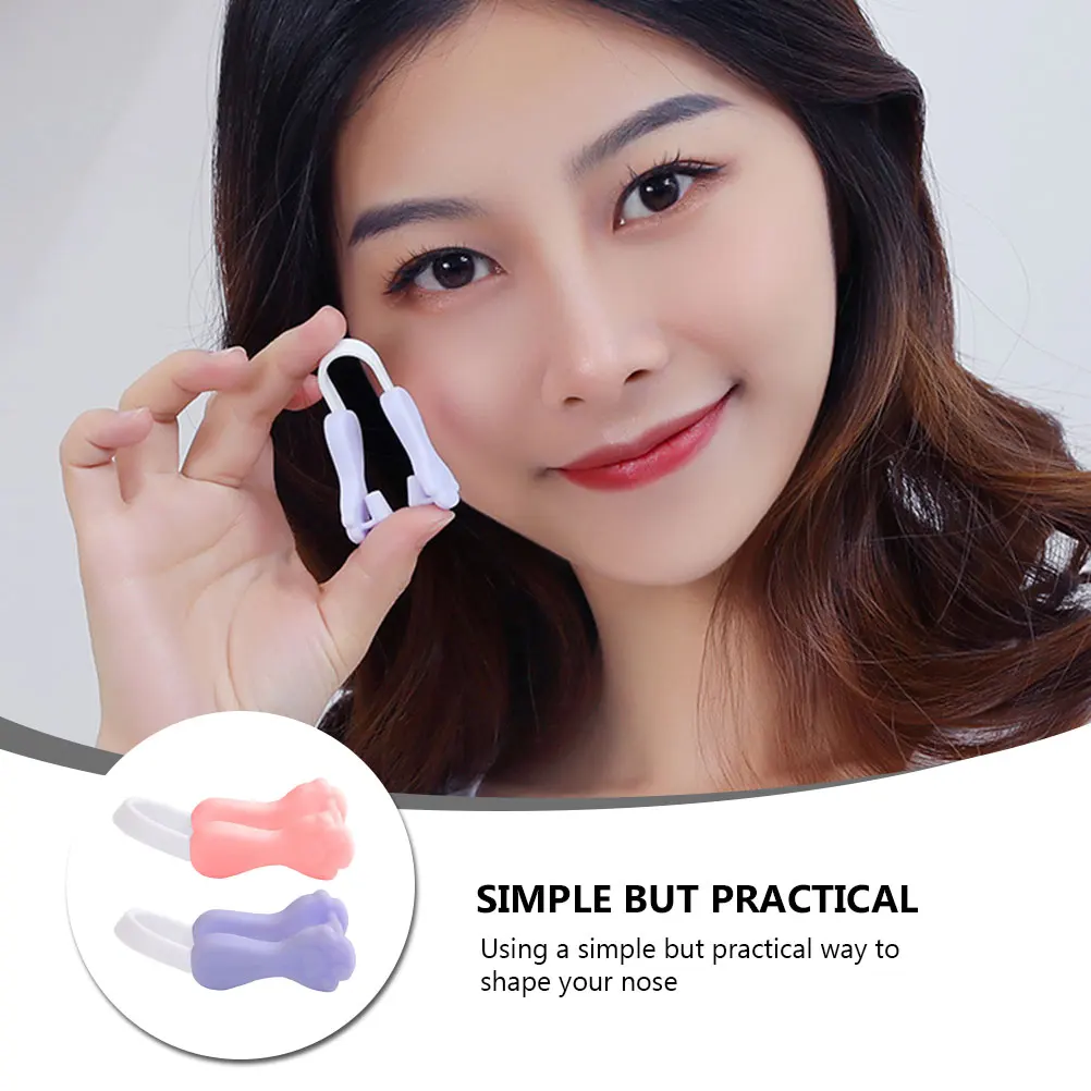 

2pcs Nose Clip for Women Ergonomic Silicone Beauty Tool Contour Shaping Lifting Corrector Straigthening Nose Bridge Sleep