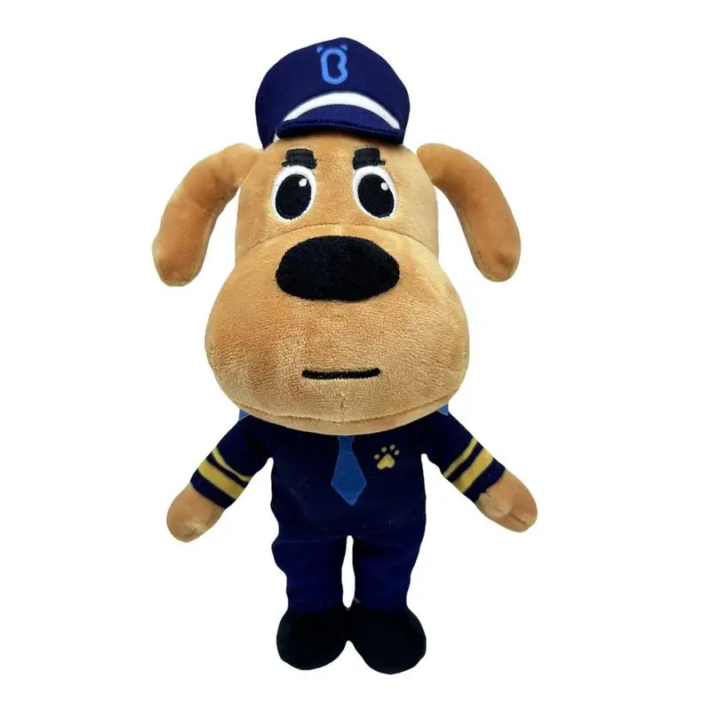 Pelúcia Sheriff Labrador Dog Toy para Crianças, Macio Stuffed Animal, Sargento de Segurança, Cartoon Doll Pillow, Aniversário e Presentes de Natal, 30cm