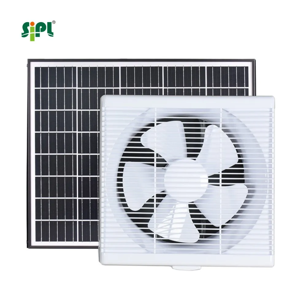 Green Home Appliance 10'' 30W Energy Saving Solar Powered Wall Mounted Kitchen Ventilation Exhaust Fan for Home / Garage