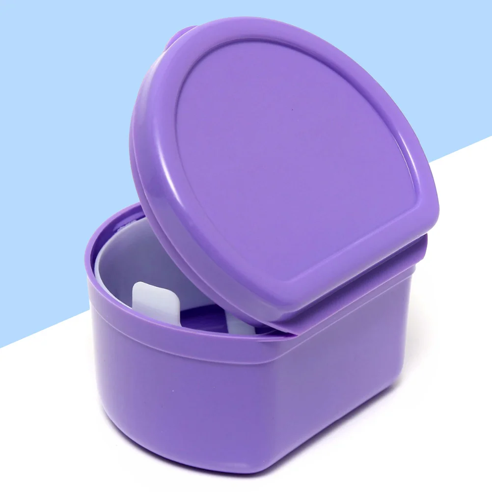 

Container for Dentures Dental Prosthesis Box Case Retainer Teeth Storage False Plate Accessories