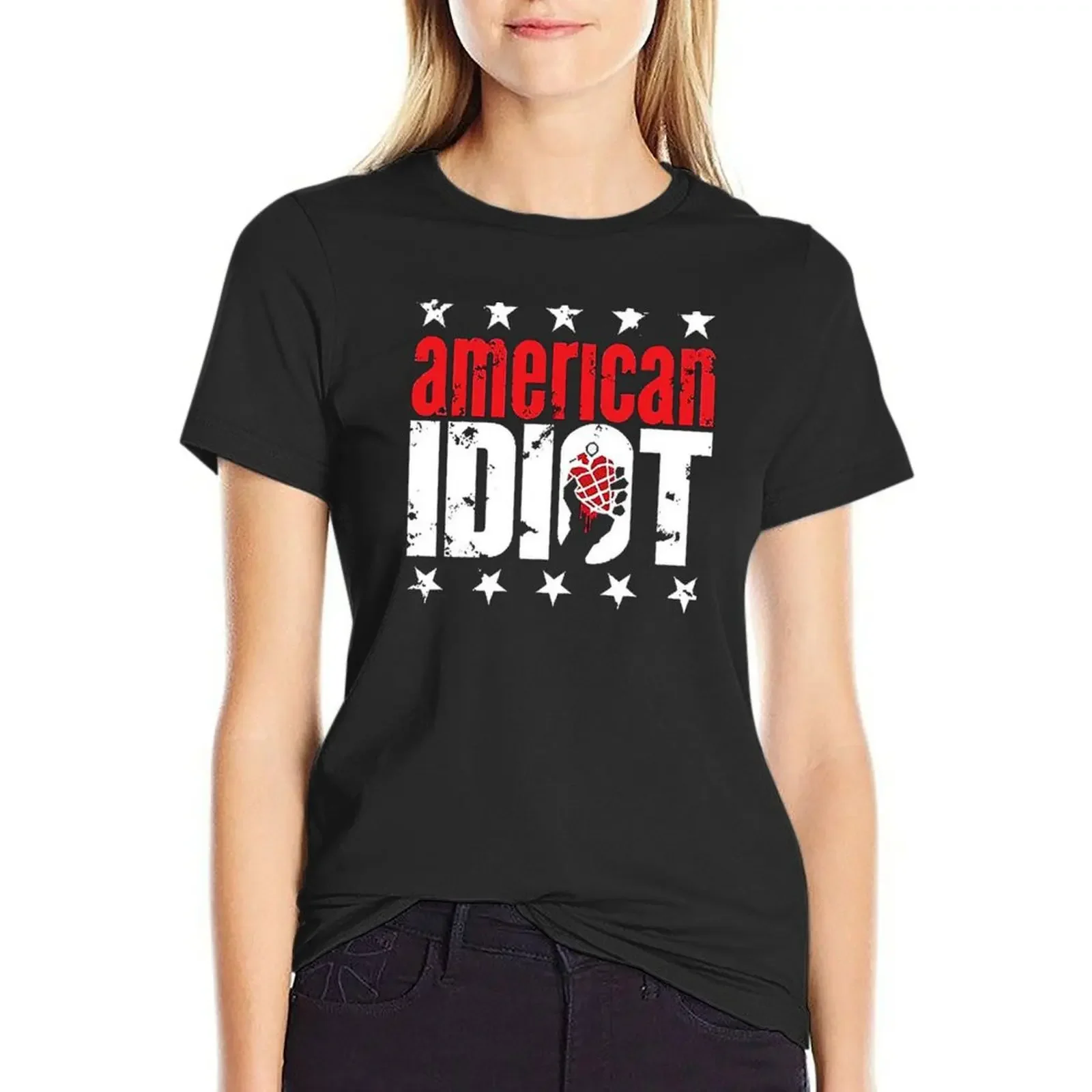 American Idiot T-Shirt vintage clothes aesthetic clothes western t shirts for Women