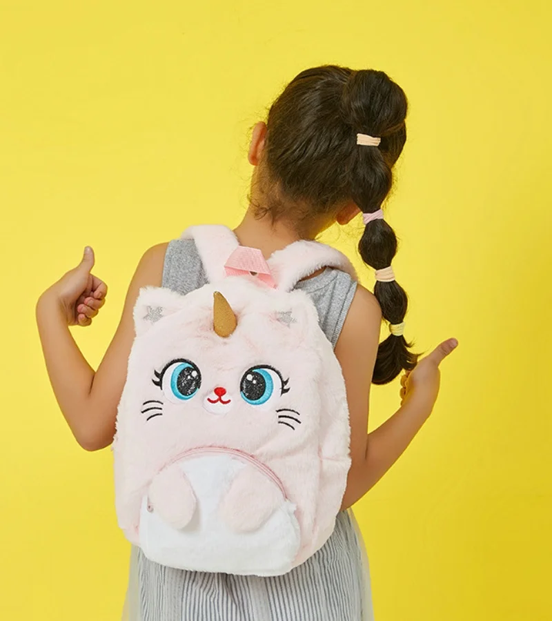 Tas bahu anak perempuan lucu ransel nama kustom tas sekolah hewan pribadi Unicorn TK nama bordir