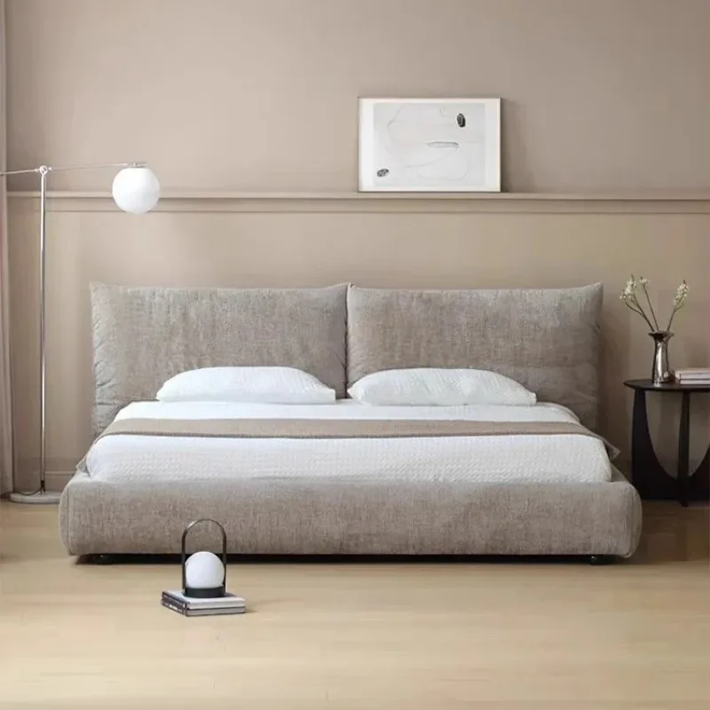 مساحة تخزين إطار سرير خشبي اللوح الأمامي بيع إطار سرير فاخر حديث مزدوج كامل الحجم غرفة نوم Mobili Per La Casa أثاث منزلي #2