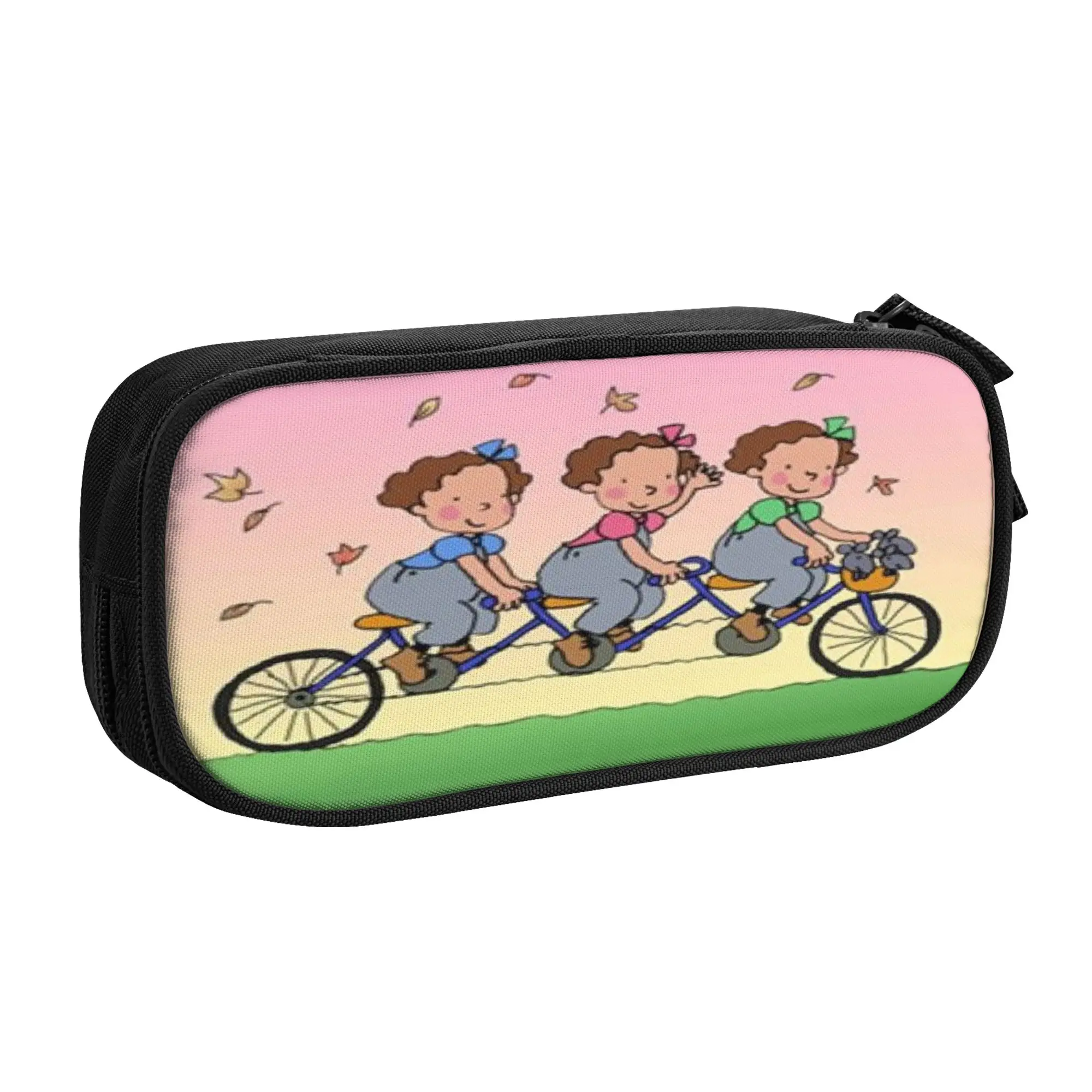 

Las Tres Mellizas cartoon Accessories Pen Box Large-capacity School Accessories Pen Case Gift