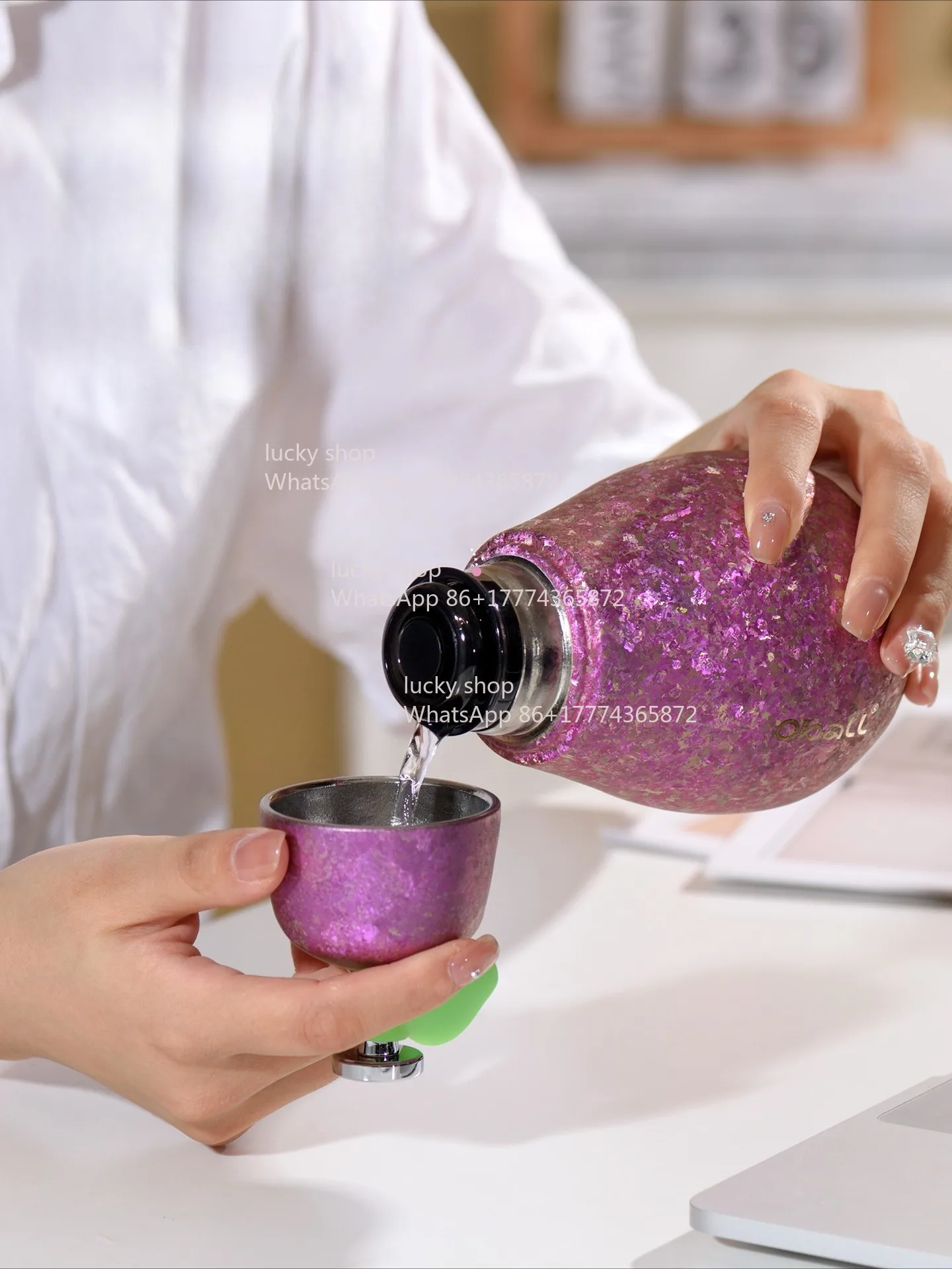 High Value 2025 New Portable Pear-shaped Titanium Cup Birthday Gift