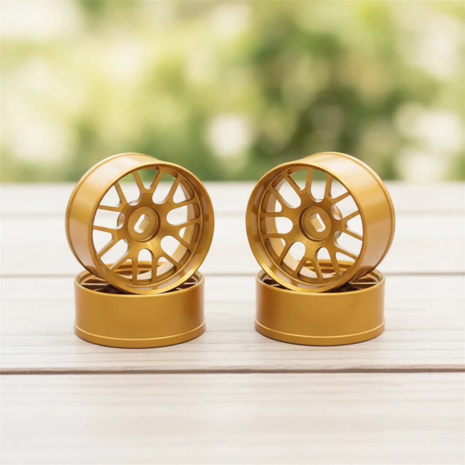 RC Car Wheels Machined Multi Spoke Wheel Rims Lightweight Metal Hubs for 1 28 Drift Builds