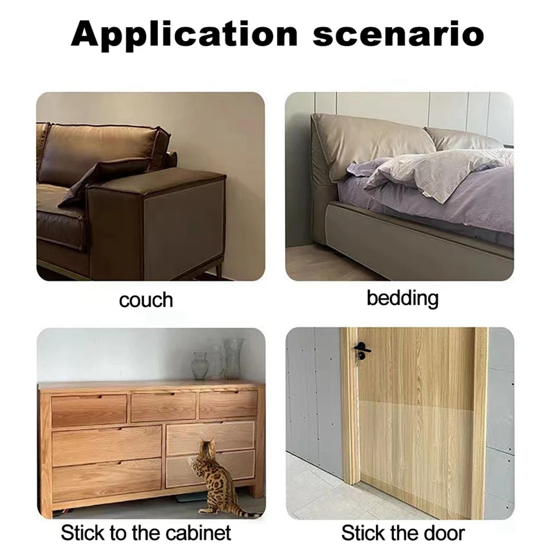 Anti Cat Scratch Furniture Protector Couch Protector For Cats For Cats, Self-Adhesive Cat Tape 0.4Mmx20cmx3m