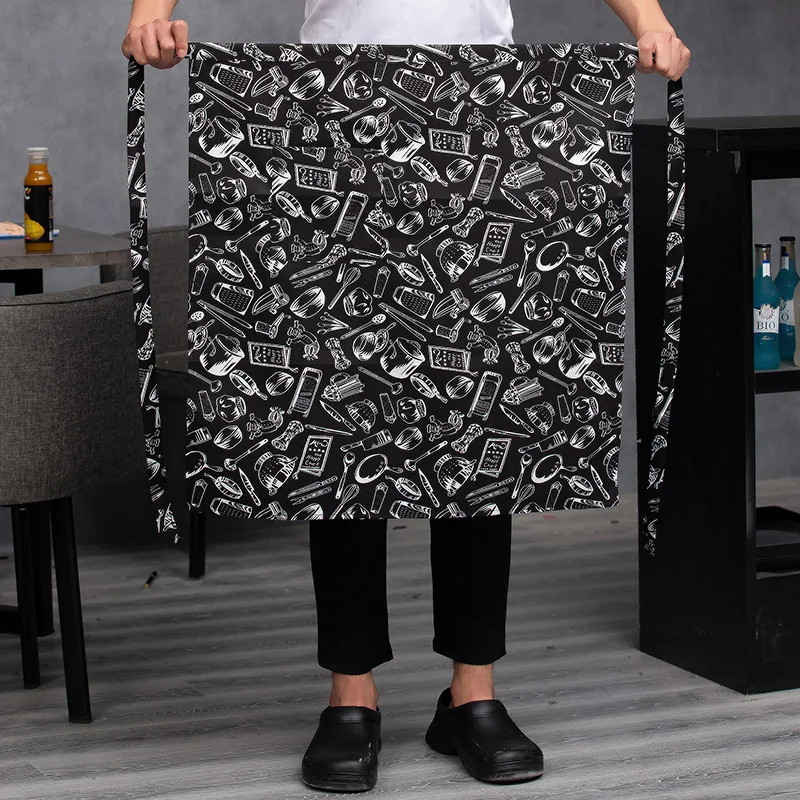 Conjunto uniforme avental de cozinha boné de catering hotel chef pinafore homem restaurante cozinha cozinhar avental de trabalho padaria café mulher garçom chapéu