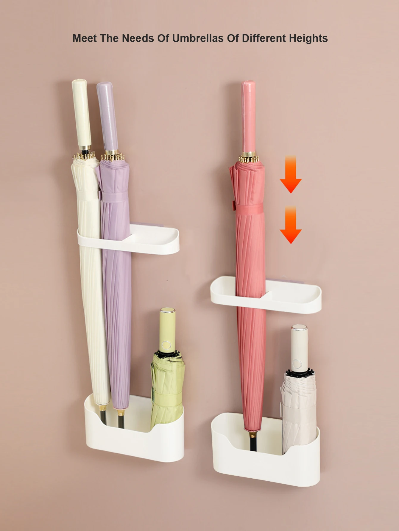 Umbrella Storage Rack, Home Door Hook, Non Perforated Wall Hanging, Entrance Door Hanging, Umbrella Draining Storage Rack