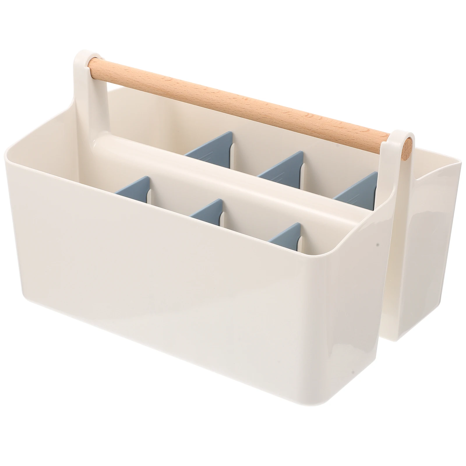 

Plastic Desk ganizer Stationery Storage Box Multi Grid Design Smooth Corners Tidy Office Supplies Compartment Case Remote