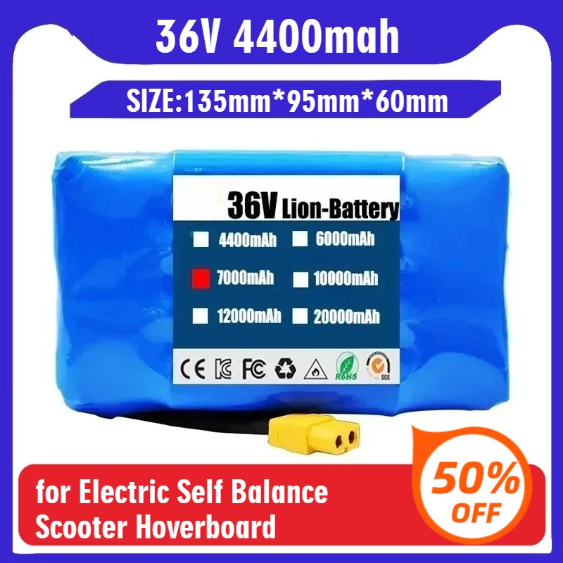 

36 В 4400 мАч аккумулятор для ховерборда литий-ионный аккумулятор литий-ионный аккумулятор для электрического самобалансирующегося скутера Hoverboard
