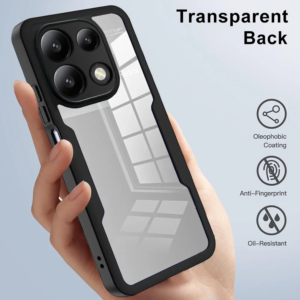 360 Full Shockproof Clear Case For Xiaomi Redmi Note 13 Pro 4G 5G 12 11 10 9 Pro Redmi 10C 12C 13C Screen Full Protection Cover