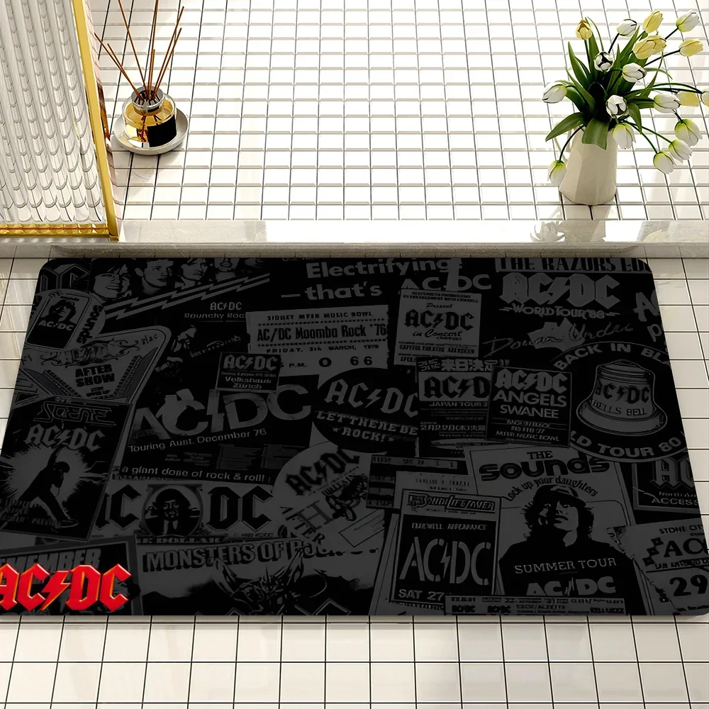 Rock Singer A-AC D-DC Band Floor Mat Cheaper Anti-slip Modern Living Room Balcony Printed Bedside Mats