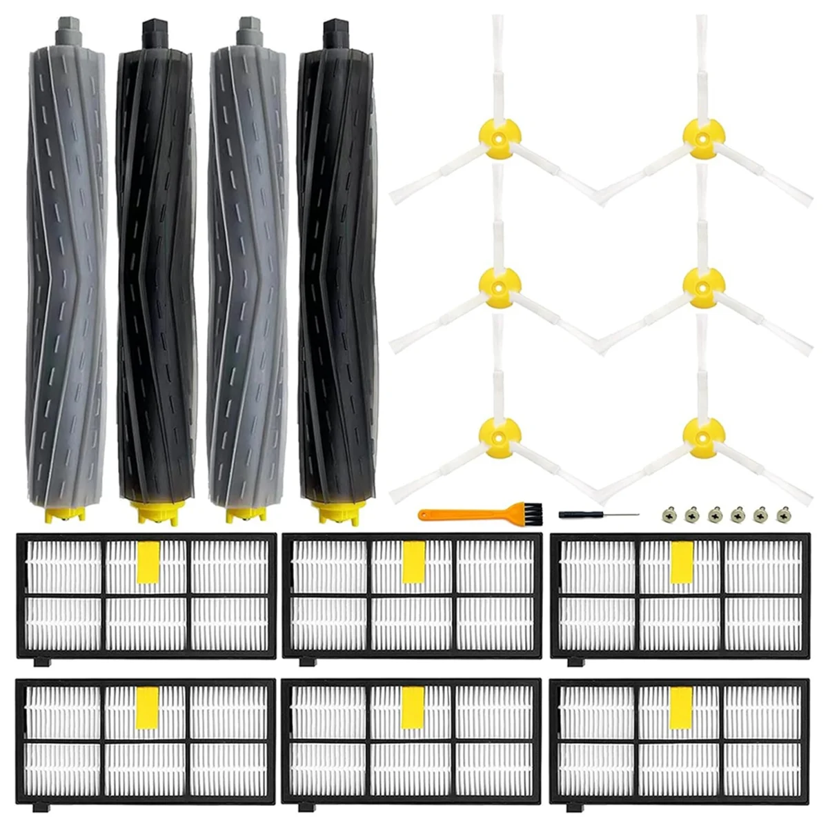 Peças de substituição do vácuo do robô, filtros laterais principais da escova, 850, 860, 861, 866, 870, 880, 890, 900, 960, 980, 981, 985