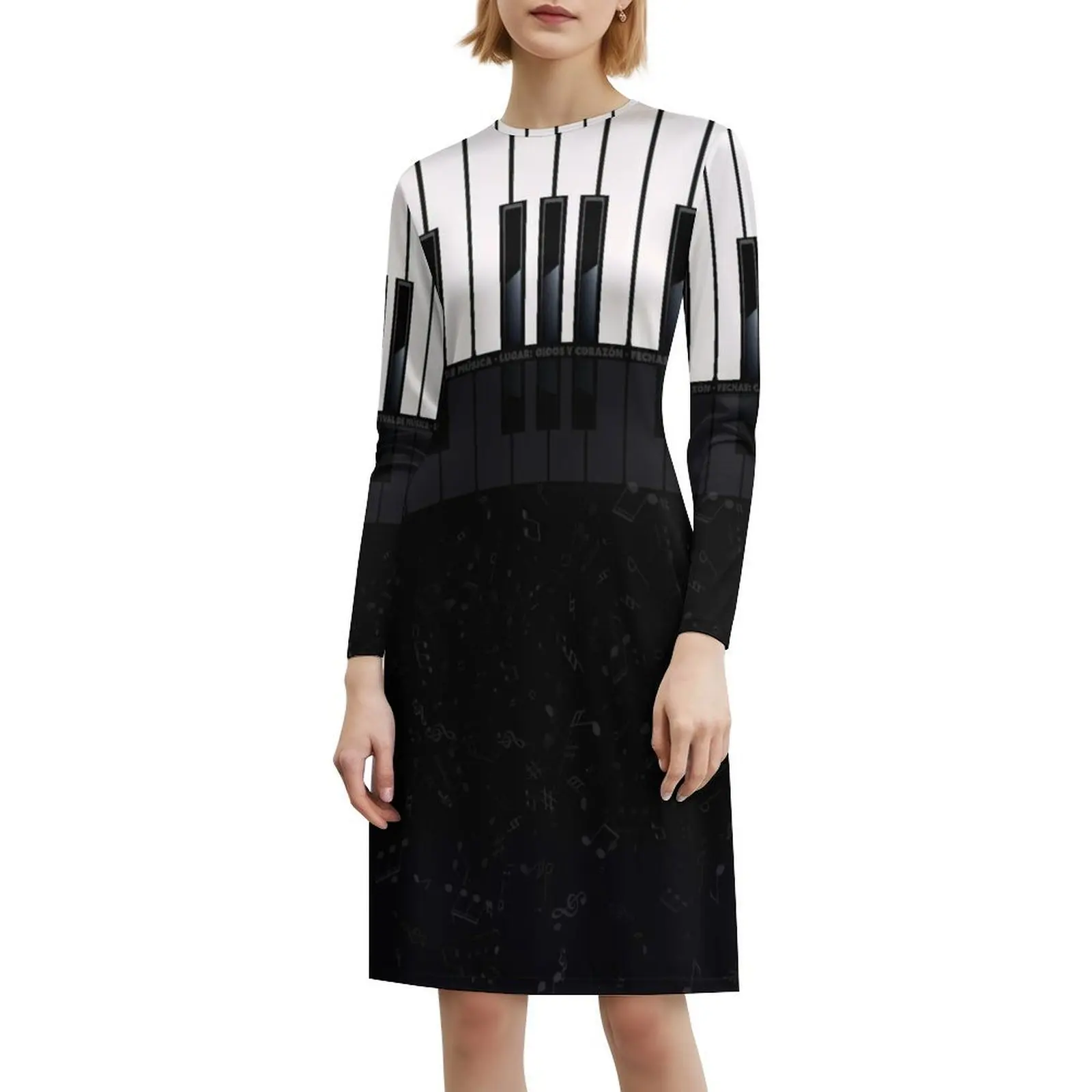 Piano V1S Bohemian Sleeveless Dress For Women Print Beach Party Dresses Piano Pianoforte Music Klavier Ceol Woman Clothes